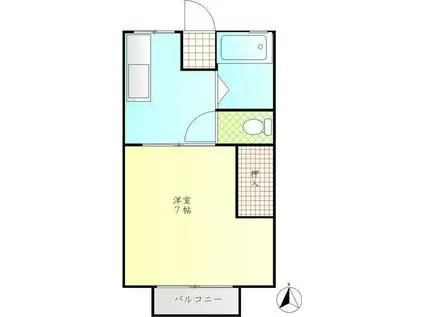 小倉ハイツ(1K/1階)の間取り写真