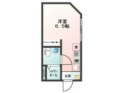 GLANZ羽田(ワンルーム/2階)の間取り写真