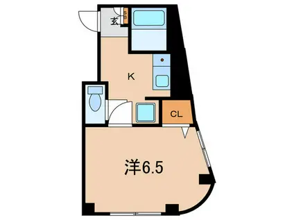 エスペランサ立花II(1K/3階)の間取り写真