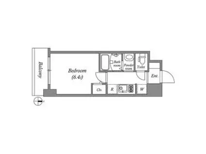 ジオエント福島野田(1K/10階)の間取り写真