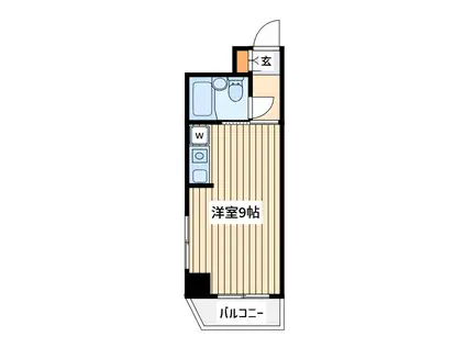 タウンシップ川崎(ワンルーム/3階)の間取り写真