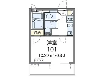 レオネクストレジスター本郷(1K/4階)の間取り写真