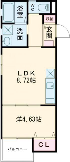 T-REGNO野伏間 A棟(1LDK/3階)の間取り写真