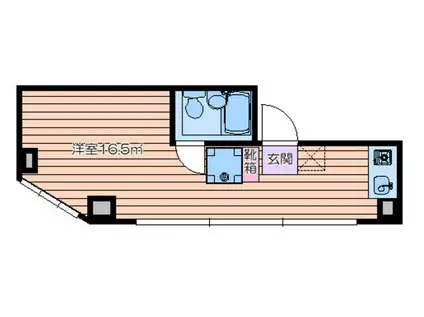 パステル王子(ワンルーム/3階)の間取り写真