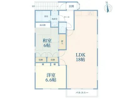 東急世田谷線 松陰神社前駅 徒歩3分 2階建 築42年(2LDK/2階)の間取り写真