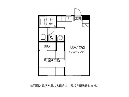 サントピア望(1LDK/1階)の間取り写真