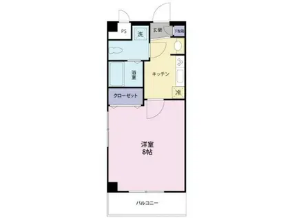 ラフィーネ(1K/2階)の間取り写真