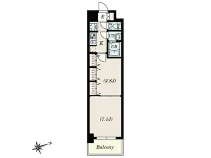 S-RESIDENCE神沢AFFORD(2K/2階)の間取り写真