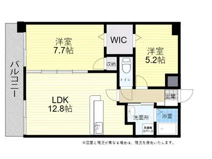 テリオ中島西(2LDK/10階)の間取り写真