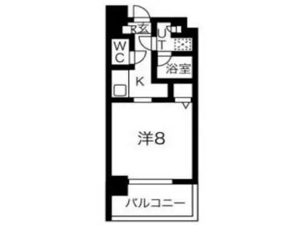 GRAN PASEO門前仲町II(1K/6階)の間取り写真