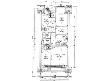 リビオタワー小田急相模原(3SLDK/15階)の間取り写真