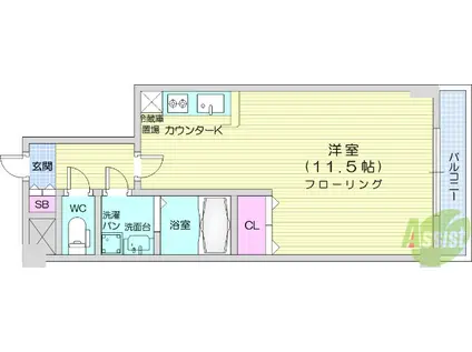 M CHATELET IZUMI CHUO(ワンルーム/3階)の間取り写真