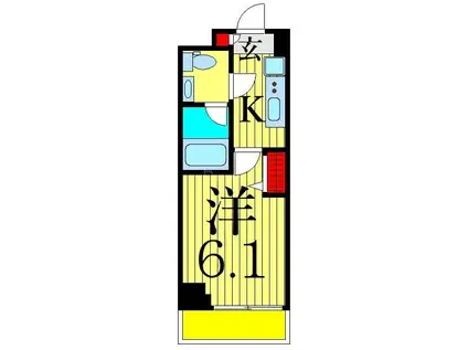 SHOKEN RESIDENCEお花茶屋(1K/10階)の間取り写真