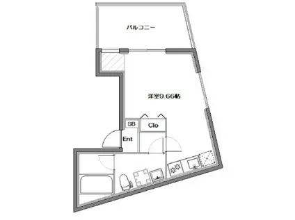 アーバンステージ下落合(ワンルーム/4階)の間取り写真