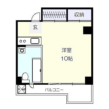 シャイン元住吉(ワンルーム/3階)の間取り写真