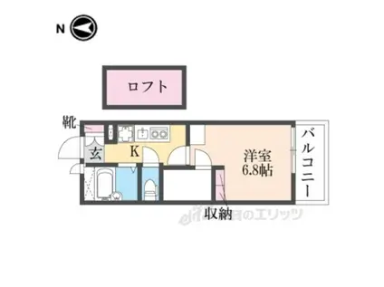 レオパレスたか(1K/1階)の間取り写真