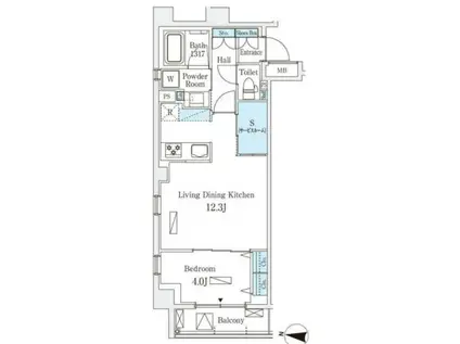ラティエラ中野新井(1SLDK/2階)の間取り写真