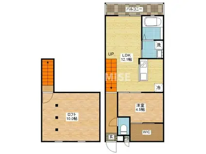 MODERN PALAZZO諫早LUCE(1SLDK/2階)の間取り写真