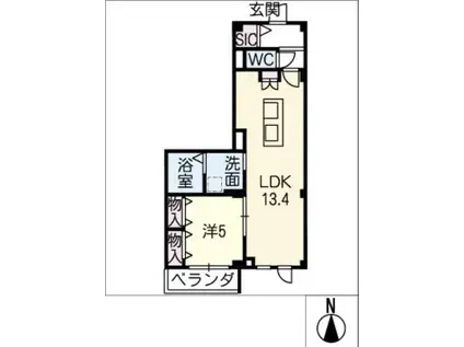 エクセルシオールナゴヤ(1LDK/3階)の間取り写真