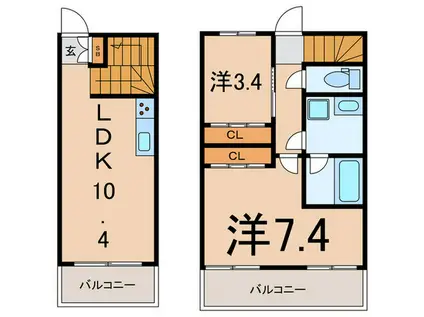 Y・S BUIL仲町台(2LDK/B1階)の間取り写真