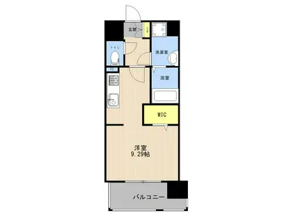 LIBTH新水前寺(ワンルーム/6階)の間取り写真