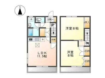 アメニティーガーデン(2LDK/1階)の間取り写真