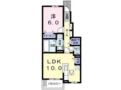 サンシャイン(1LDK/1階)の間取り写真