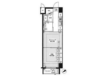 フィース水天宮前 FEETH水天宮前(2K/5階)の間取り写真