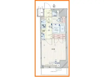 ルーブル板橋区役所前(1K/8階)の間取り写真