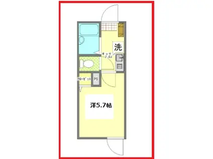 フォレストテラス扇大橋(1K/1階)の間取り写真