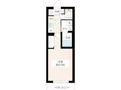 HY′S VIGOR墨田(1K/3階)の間取り写真