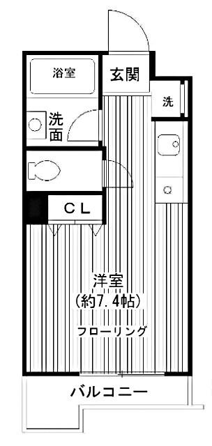 園田手良向第二マンション(ワンルーム/1階)の間取り写真