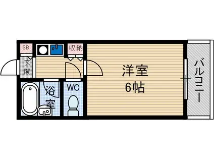 ハイツピジョン(1K/2階)の間取り写真