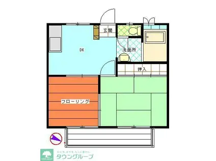 グリーンハイツ神大寺II(2DK/3階)の間取り写真