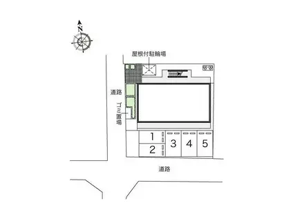 レオパレスDOUBLETOMO(1K/1階)の間取り写真