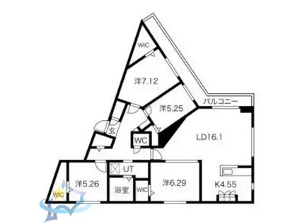 MIYANOMORI-CITY.STELLA(2LDK/4階)の間取り写真