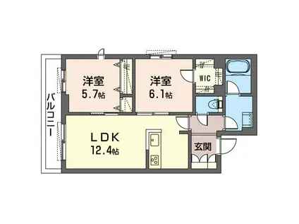 エクラージュ本駒込(2LDK/2階)の間取り写真