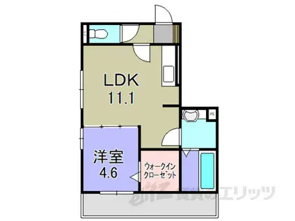 アイル東近江(1LDK/2階)の間取り写真