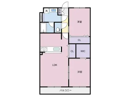 ガーデンヒルズ城南VIII(2LDK/3階)の間取り写真