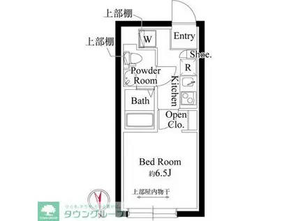 プランドール市川(1K/2階)の間取り写真