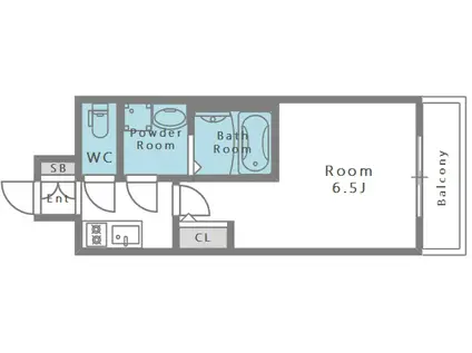 エスリード阿波座パークレジデンス(1K/10階)の間取り写真
