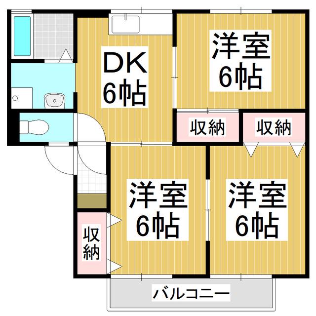 メゾンアプローズ(3DK/2階)の間取り写真