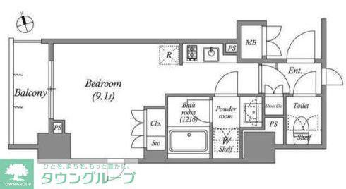 CORVAL大森(ワンルーム/3階)の間取り写真