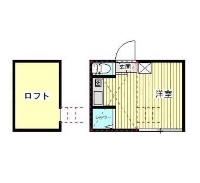 フェリスフェア(ワンルーム/1階)の間取り写真