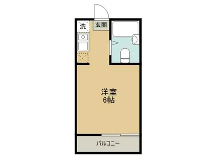 センチュリー栗原(ワンルーム/2階)の間取り写真
