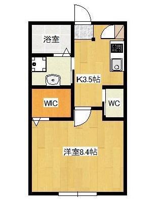 JAROW(1K/1階)の間取り写真