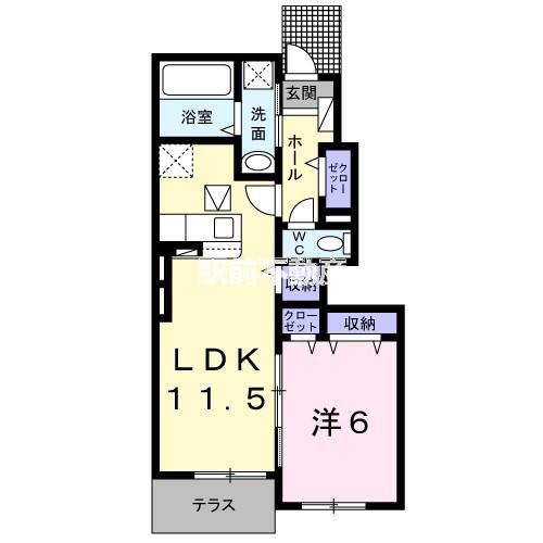 サンリット I(1LDK/1階)の間取り写真