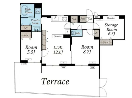 アヴニール(2SDK/1階)の間取り写真