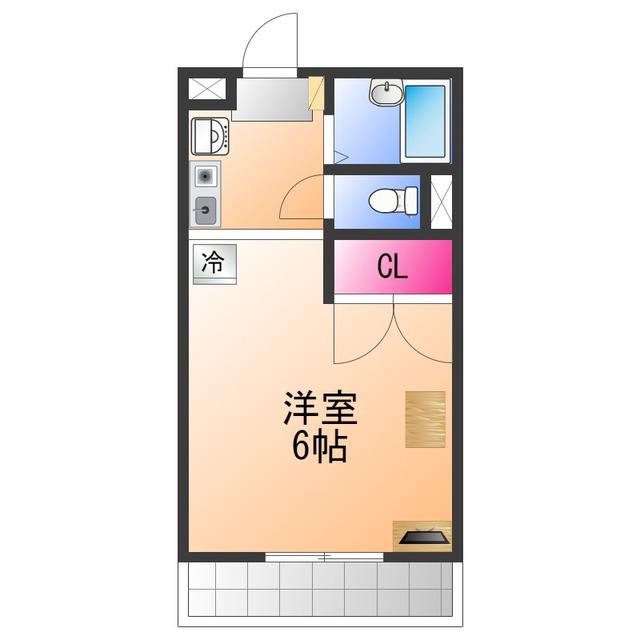 レオパレス上之郷(1K/1階)の間取り写真