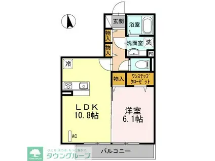 リトスブレアル(1LDK/2階)の間取り写真